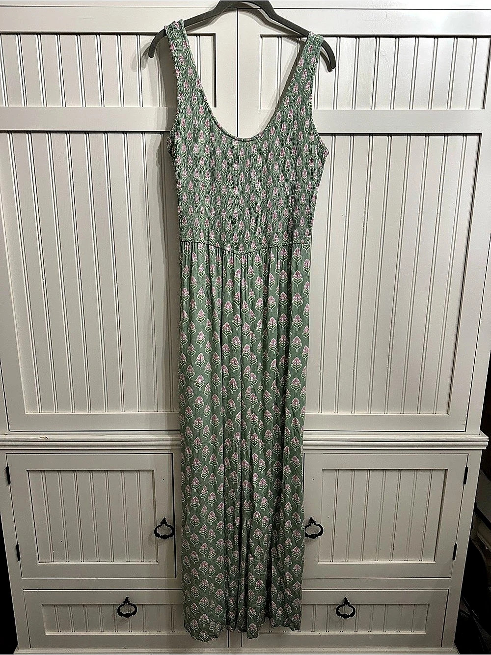 Japna Floral Jumpsuit/Romper in Green & Pink Size XL